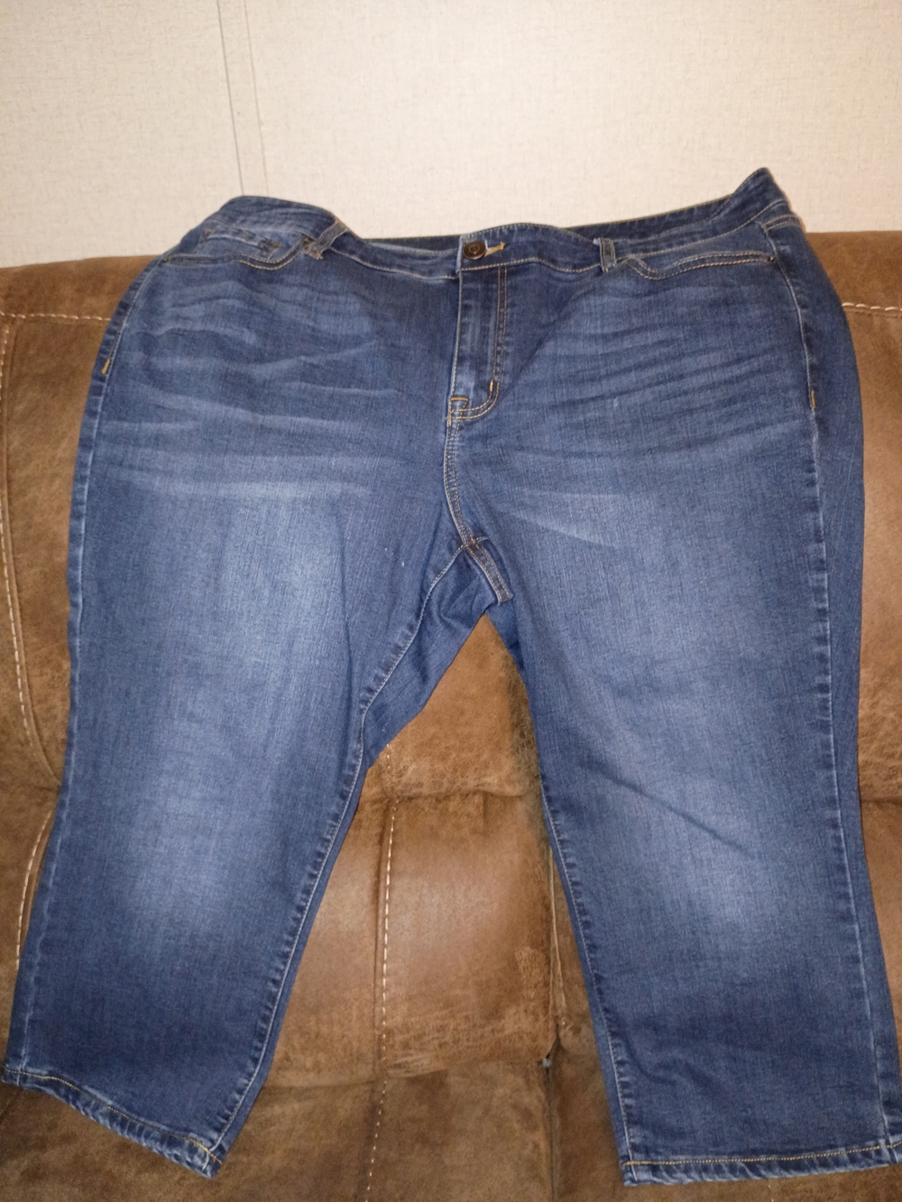 Lane Bryant Blue Cropped Stretch Jeans